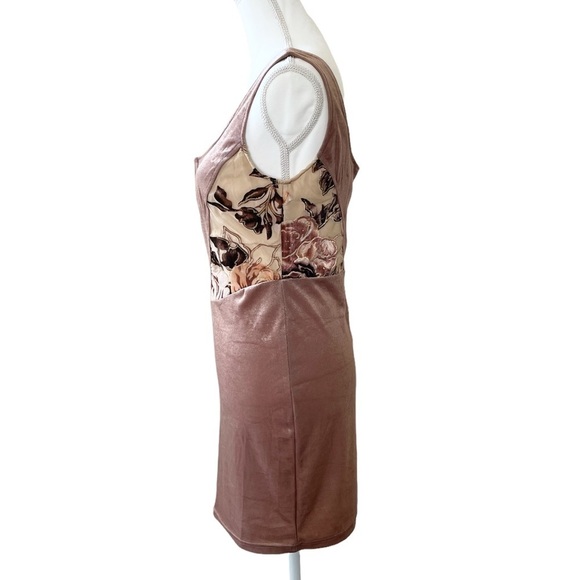 Windsor Floral Velvet Hook-Eye Closure Scoop Neck Zip-Up Dress Women’s Medium - Picture 5 of 16